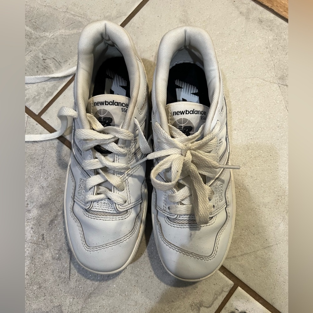 New Balance 550 Kids White Leather Sneakers